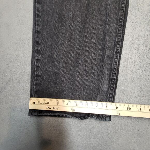 Wrangler Jeans Mens 38x31 Black Relaxed Fit Denim Straight Leg Distressed - Picture 4 of 8